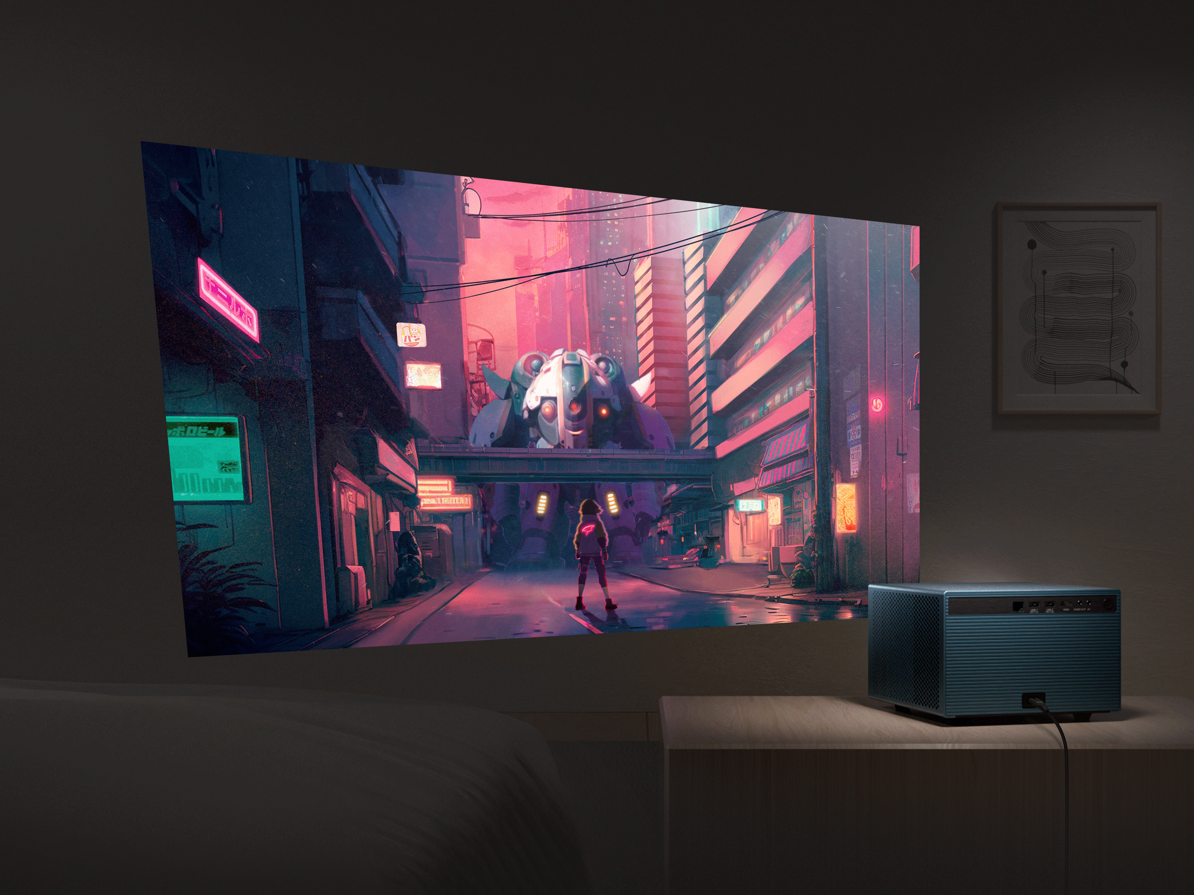 LX60HD 1080p Smart LED Projector with Built-in Google TV